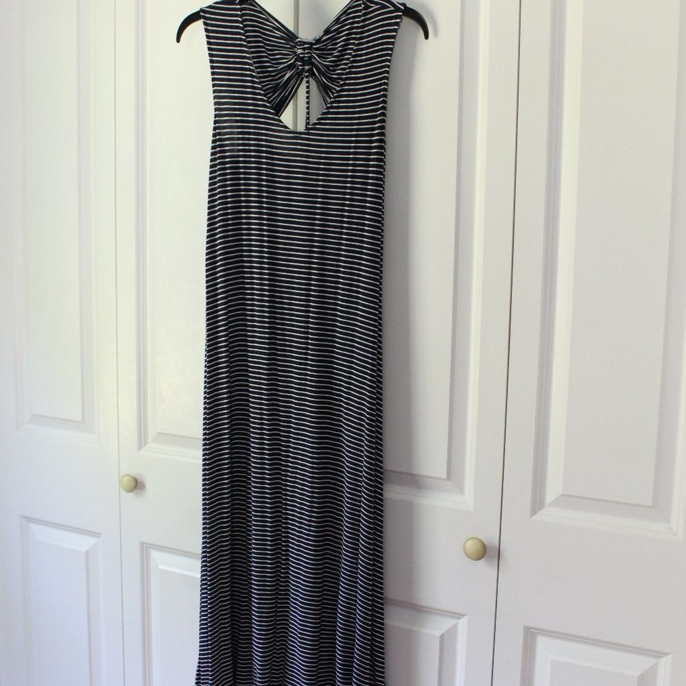 GAP Maxi Fitted Dress Striped Womens Size XS
